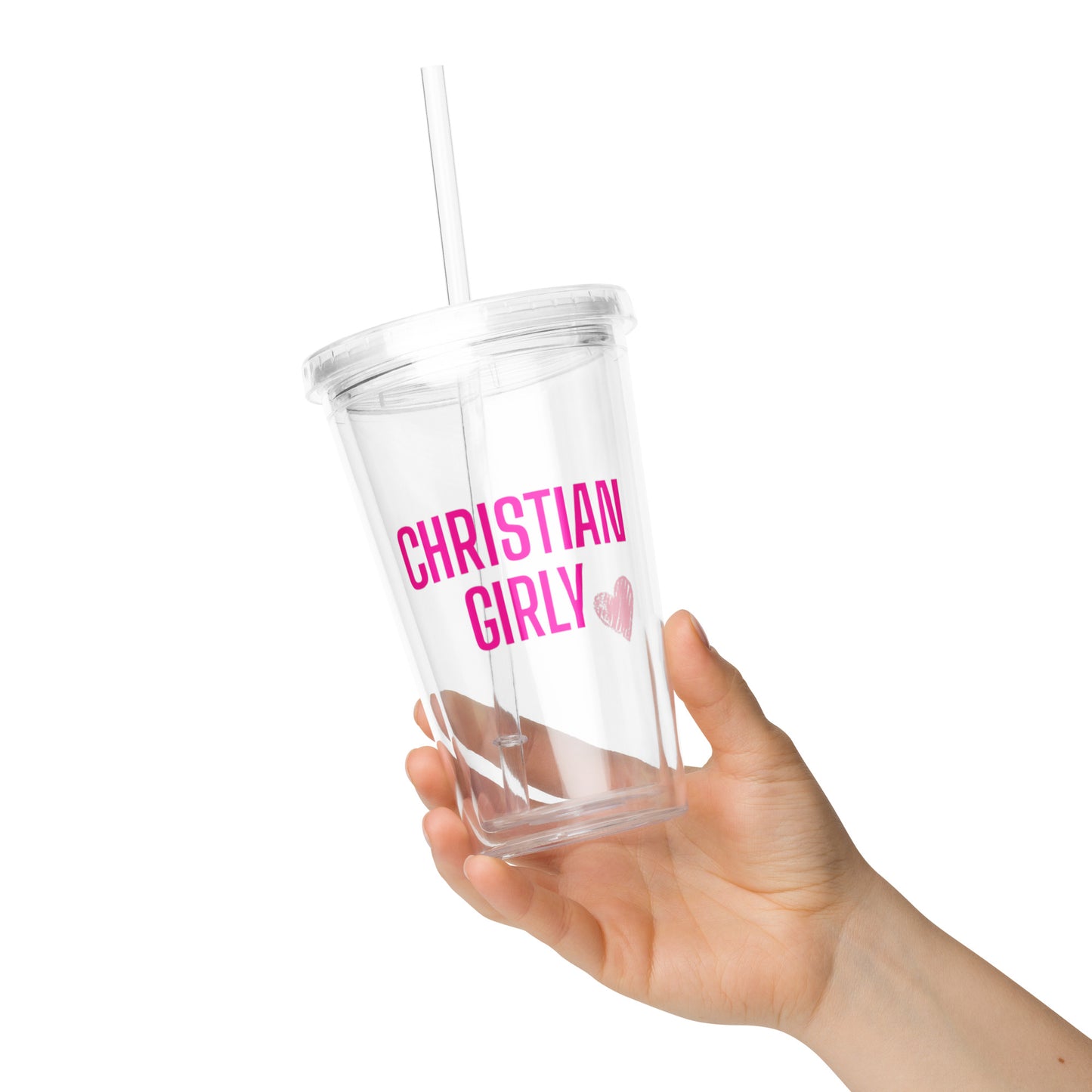 Christian Girly Clear Tumbler