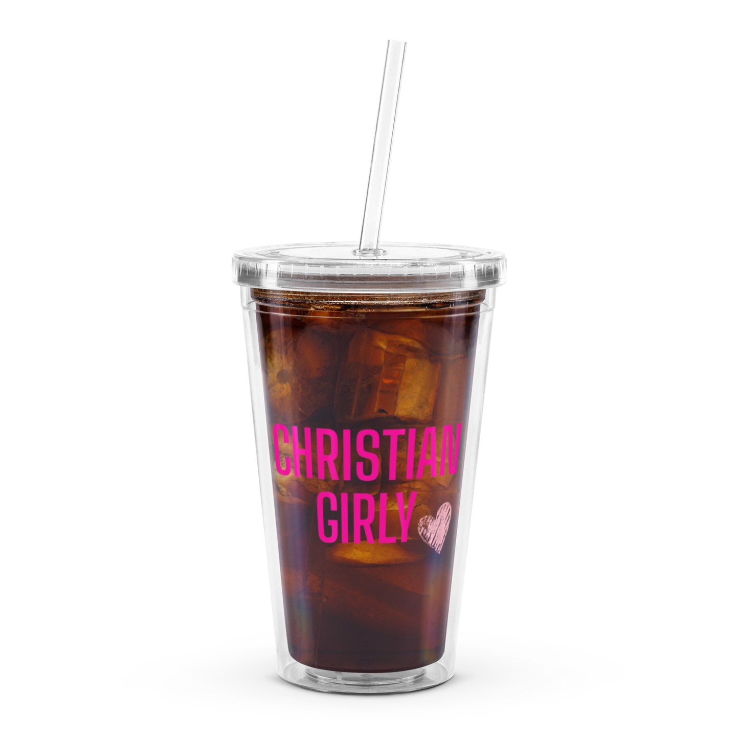 Christian Girly Clear Tumbler