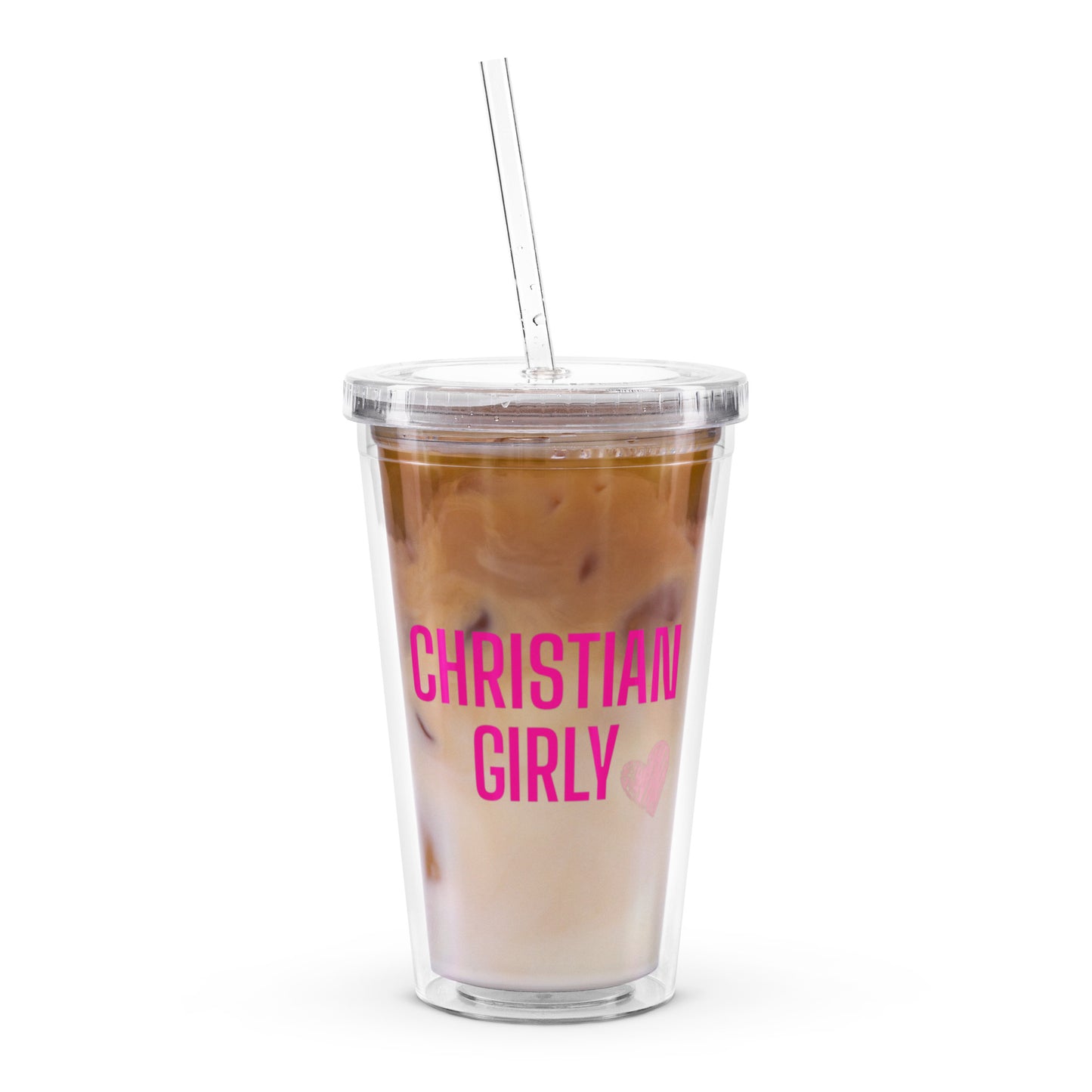 Christian Girly Clear Tumbler