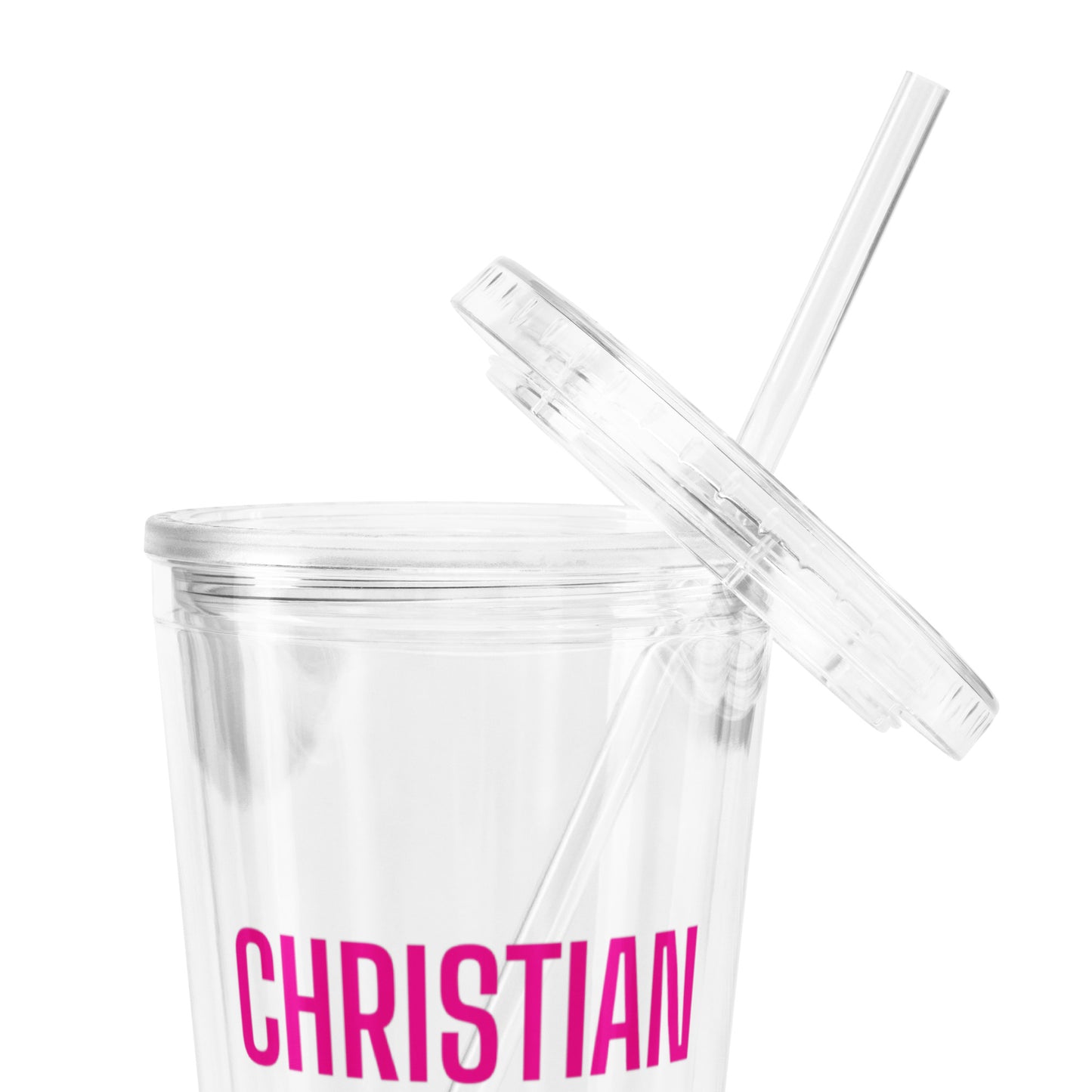 Christian Girly Clear Tumbler